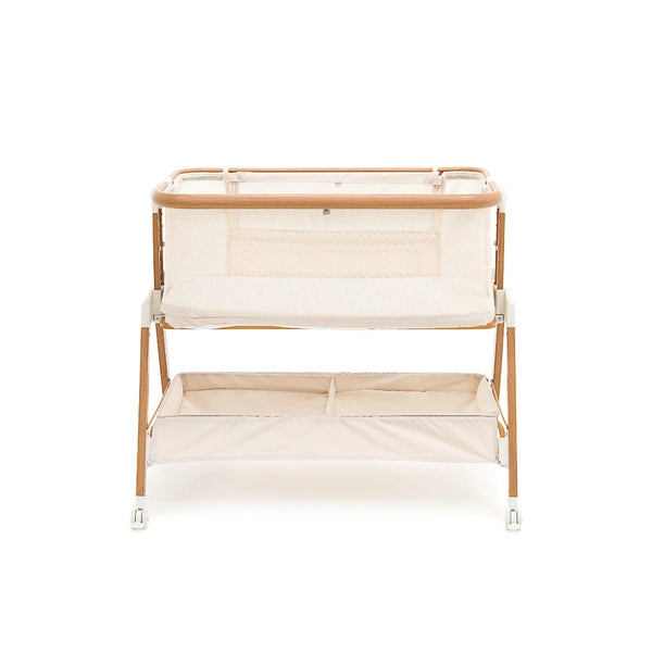 BabyRest Alfie2 Bedside Bassinet - Beige/Walnut