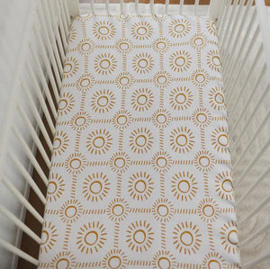 Luna's Treasures Bamboo Jersey Cot Sheet - Soleil