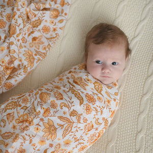 Luna's Treasures Organic Cotton Muslin Swaddle Wrap - Boheme