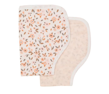 All4Ella Organic Burp Cloth 2pk- Floral Bouquet