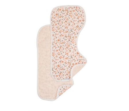 All4Ella Organic Burp Cloth 2pk- Floral Bouquet