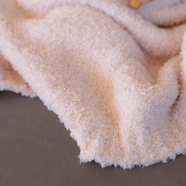 Little Bamboo Marshmallow Soft Pique Blanket - Soft Rose