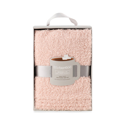 Little Bamboo Marshmallow Soft Pique Blanket - Soft Rose