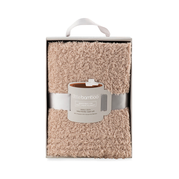 Little Bamboo Marshmallow Soft Pique Blanket - Oat Milk