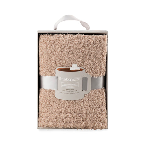 Little Bamboo Marshmallow Soft Pique Blanket - Oat Milk