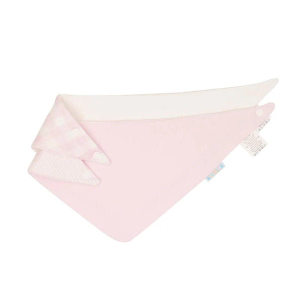 All4Ella Bandana Bibs 2pk - Gingham Pink