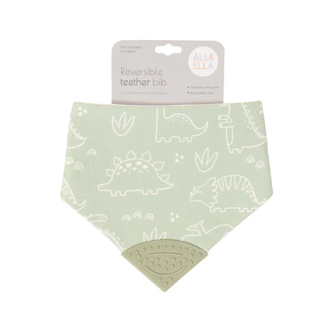 All4Ella Bandana Bib with Silicone Teether