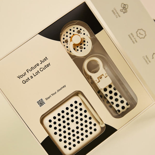 BIBS Gift Set Soothe & Go - Polka Ivory/Black