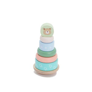 Bubble Wooden Bear Stacking Rings