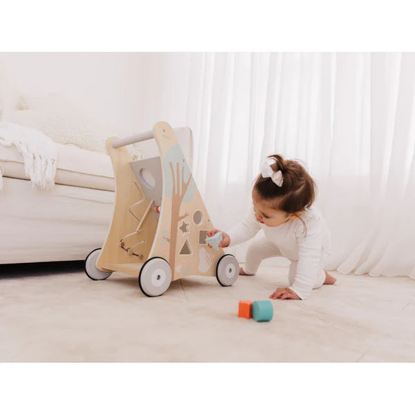 Bubble Wooden Activity Play Walker - Grey