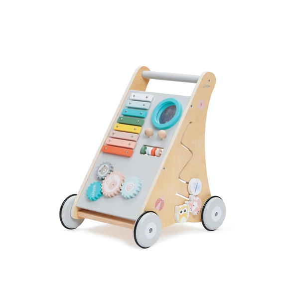 Bubble Wooden Activity Play Walker - Grey