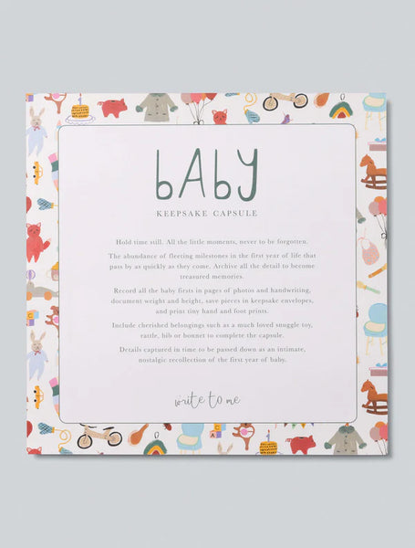 Write To Me: Baby Keepsake Capsule - Oatmeal