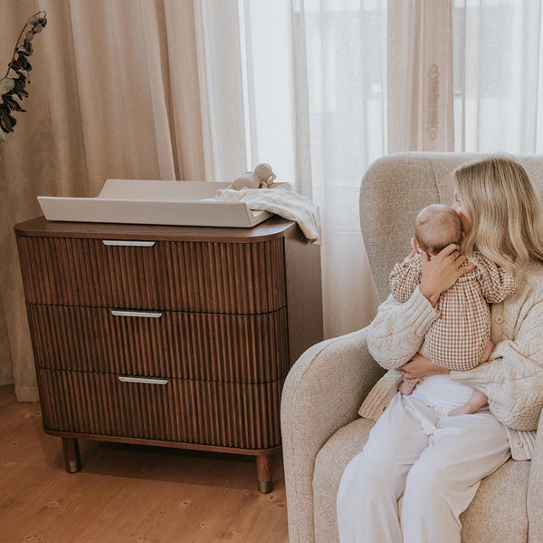 BabyRest Juno Chest 3 Drawer - Walnut