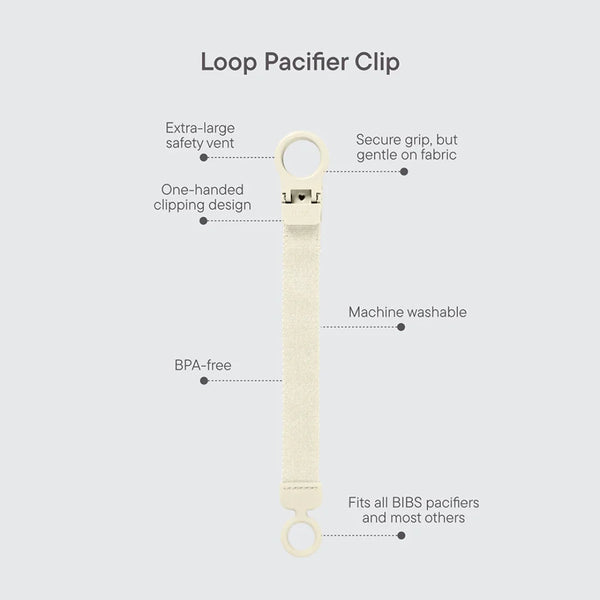BIBS Pacifier Clip Loop - Pine