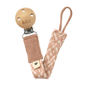 BIBS Paci Braid - Blush/Ivory