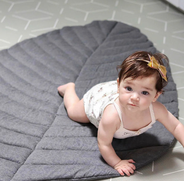 Cattywampus Grey Leaf Playmat