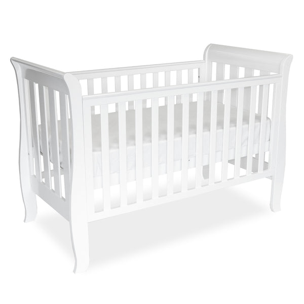 Babyhood Sleigh Cot Package (includes cot, dresser & mattress) Ex-Display