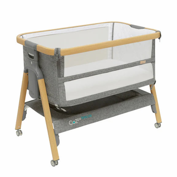 Il Tutto CoZee Breeze Plus Bedside Crib - Oak/Charcoal