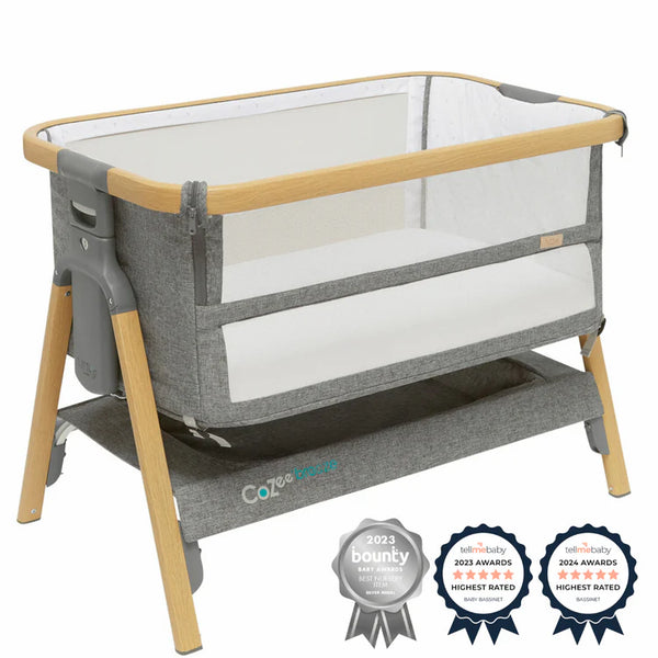 Il Tutto CoZee Breeze Plus Bedside Crib - Oak/Charcoal
