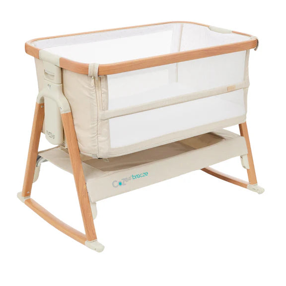 Il Tutto CoZee Breeze Plus Bedside Crib - Scandinavian Walnut/Ecru