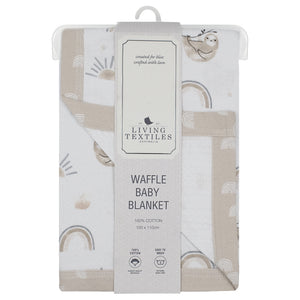 Living Textiles Cot Waffle Blanket - Happy Sloth