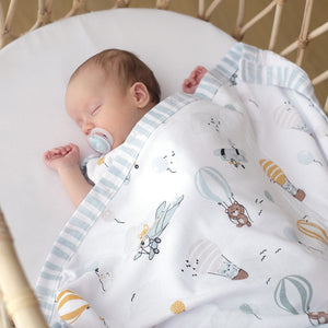 Living Textiles Cot Waffle Blanket - Up Up & Away