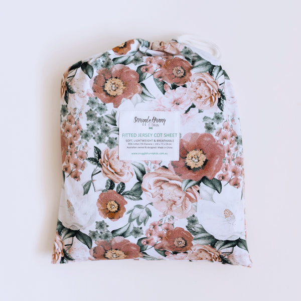 Snuggle Hunny Organic Fitted Cot Sheet - Florence