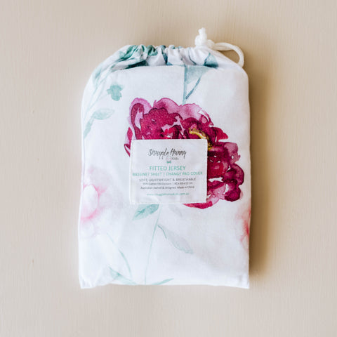 Snuggle Hunny Fitted Bassinet Sheet/Change Mat Cover - Wanderlust