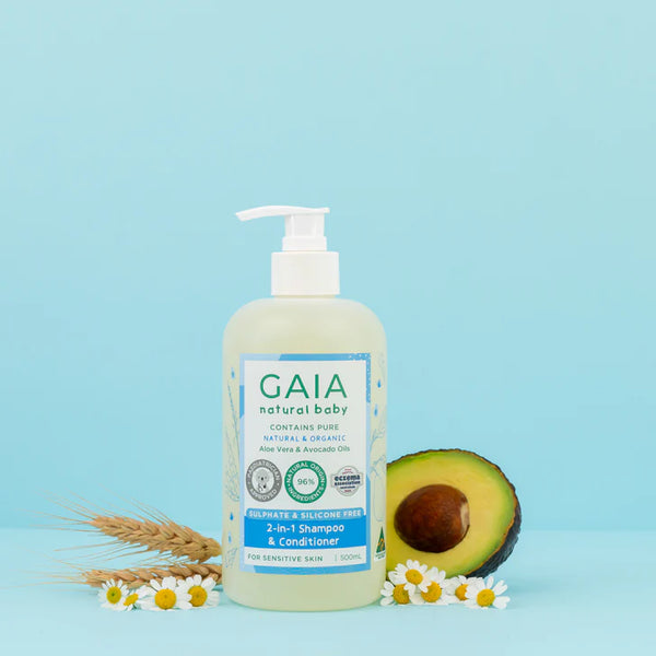 GAIA Natural Baby 2 in 1 Shampoo & Conditioner 500ml