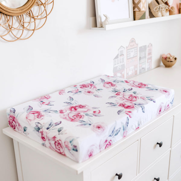 Snuggle Hunny Fitted Bassinet Sheet/Change Mat Cover - Lilac Skies