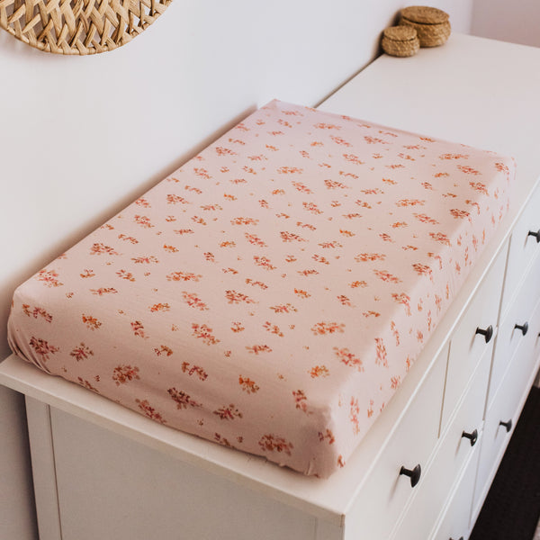 Snuggle Hunny Fitted Bassinet Sheet/Change Mat Cover - Esther