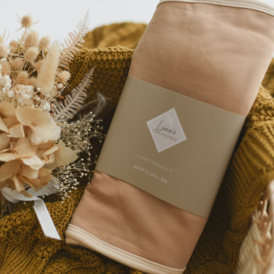 Luna's Treasures Camel Muslin Burp Cloth