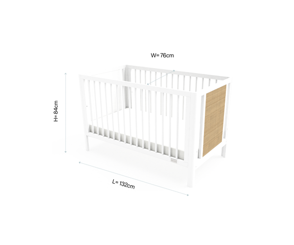 Babyhood Aliya Rattan Cot