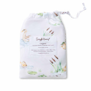 Snuggle Hunny Fitted Bassinet Sheet/Change Mat Cover - Duck Pond