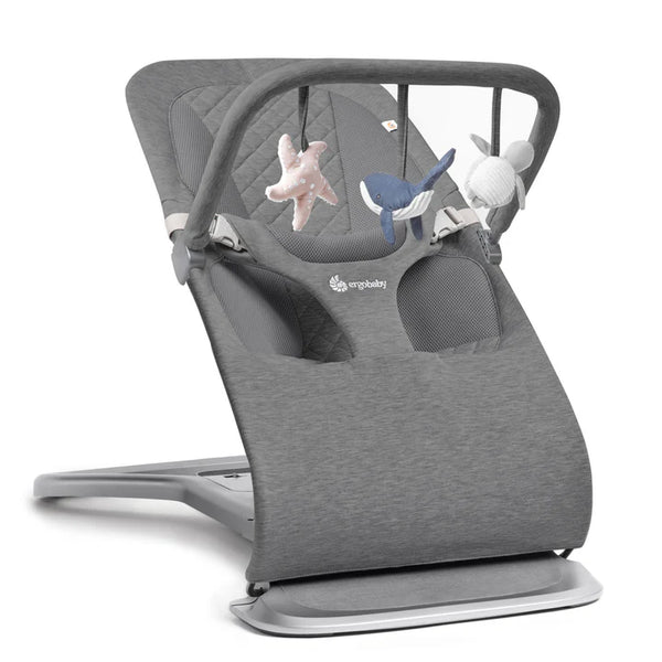 Ergobaby Evolve 3 in 1 Bouncer Toy Bar - Ocean Wonder (Charcoal Grey)