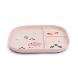 Done by Deer Foodie Compartment Plate - Light Powder/Farm plate