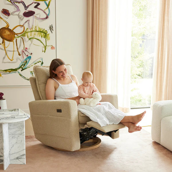 iL Tutto Frankie Electric Recliner Glider Nursery Chair - Taupe Teddy