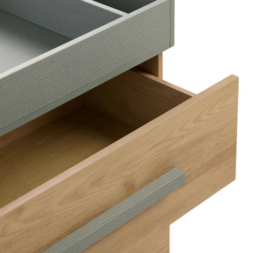 Il Tutto Hallee Chest Changer - Sage Weave & Golden Oak