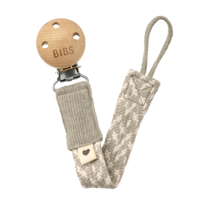 BIBS Paci Braid - Ivory/Sand