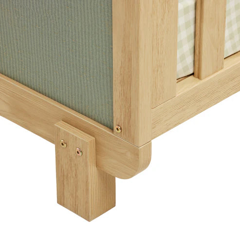 Il Tutto Kuba Cot - Sage Weave & Golden Oak