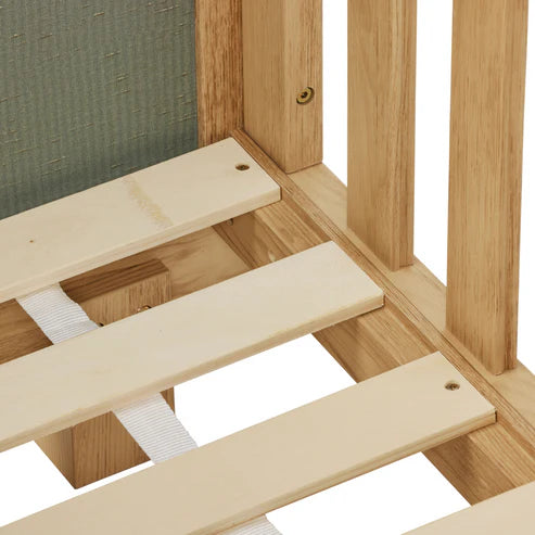 Il Tutto Kuba Cot - Sage Weave & Golden Oak