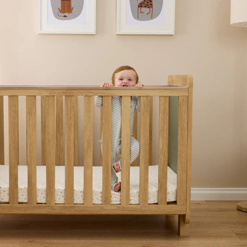 Il Tutto Kuba Cot - Sage Weave & Golden Oak