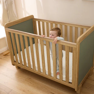 Il Tutto Kuba Cot - Sage Weave & Golden Oak