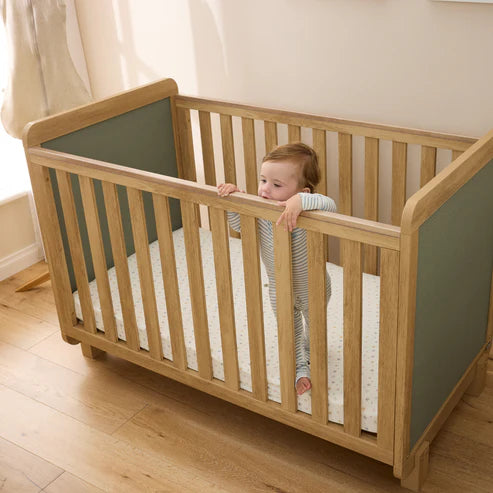 Il Tutto Kuba Cot - Sage Weave & Golden Oak