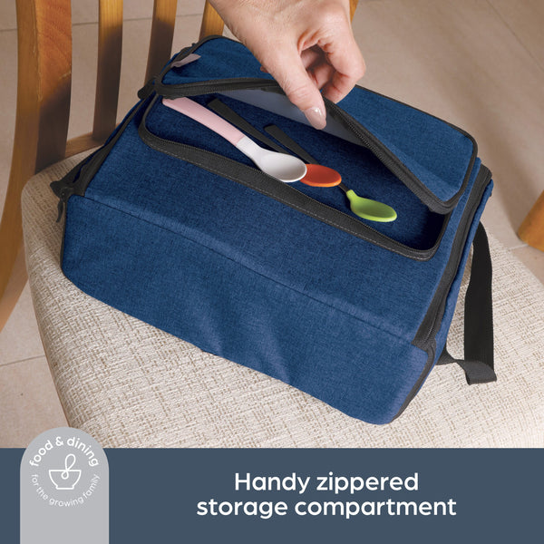 Dreambaby Grab N Go Portable Booster Seat - Blue Denim Stripes