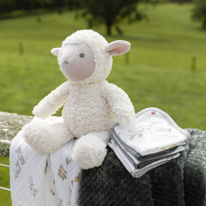 Little Linen Boxed Baby Gift Set - Farmyard Lamb