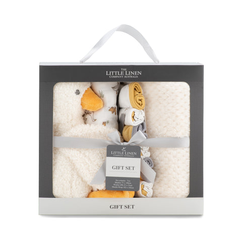 Little Linen Boxed Baby Gift Set - Fuzzy Duck