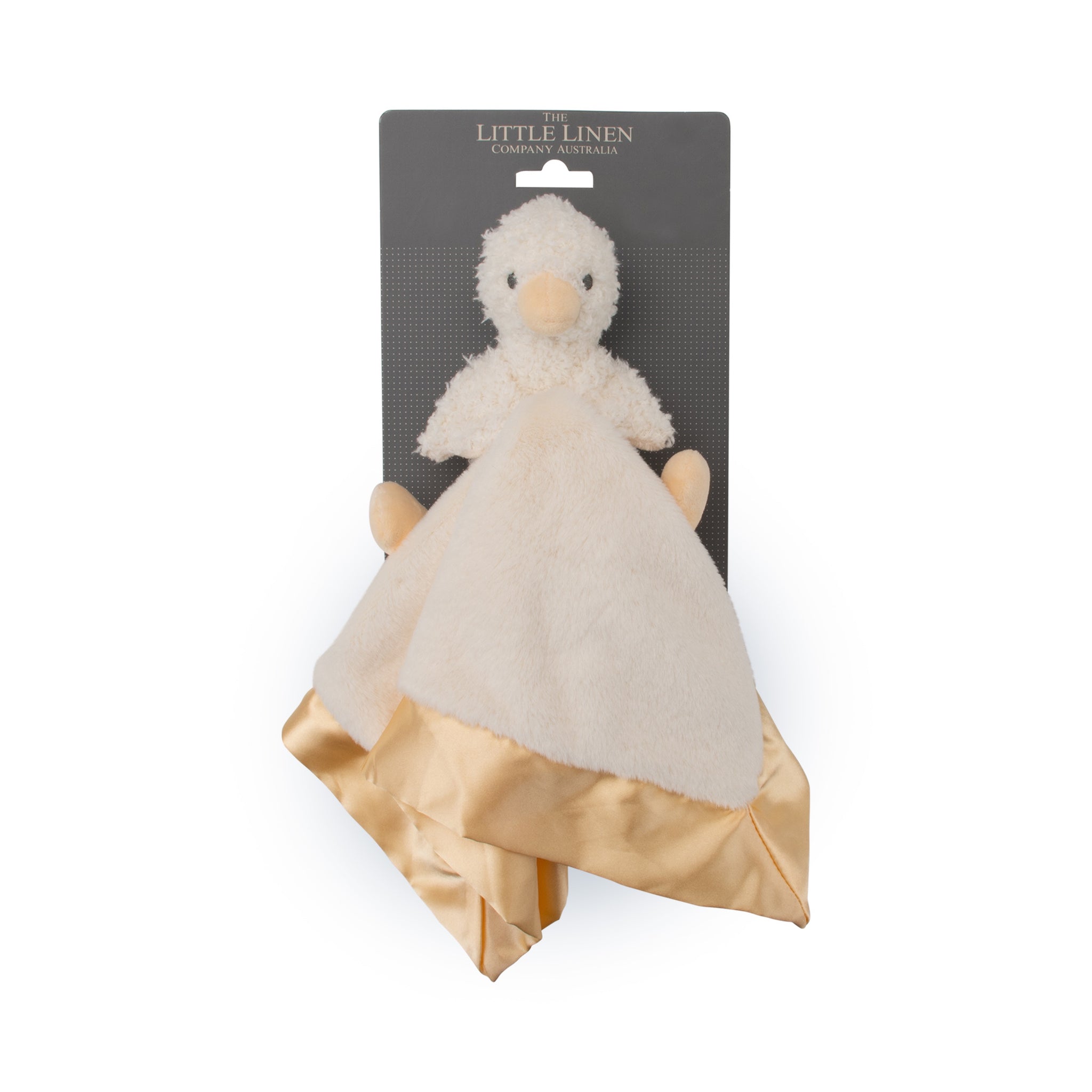 Little Linen Baby Comforter / Security Blanket - Fuzzy Duck