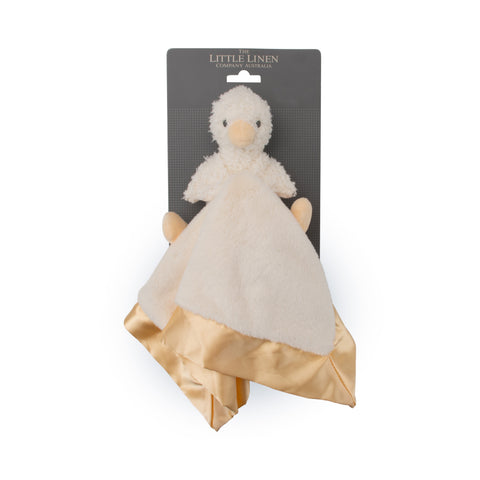 Little Linen Baby Comforter / Security Blanket - Fuzzy Duck