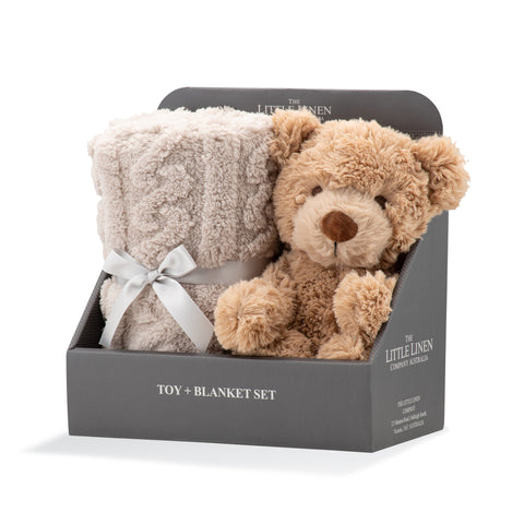 Little Linen Soft Plush Toy & Blanket - Willow Bear